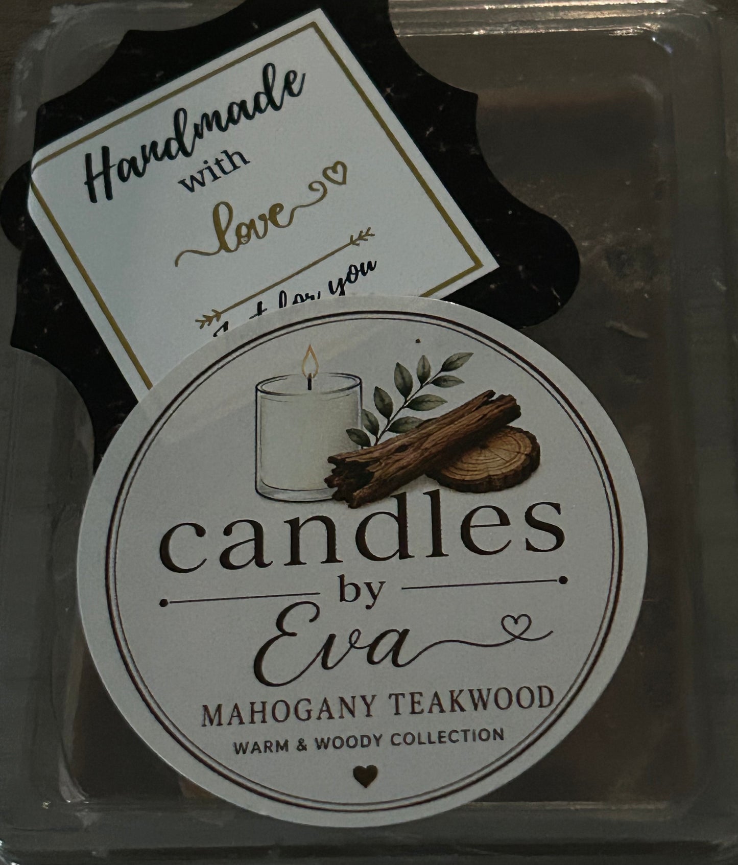 Candle melt, mahogany, teak wood sent