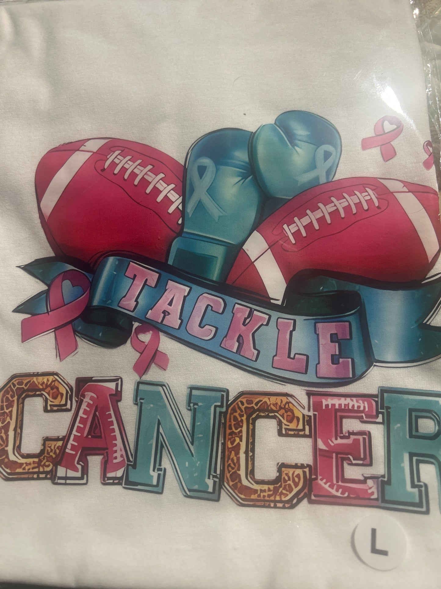 Breast cancer T-shirt, tackle cancer