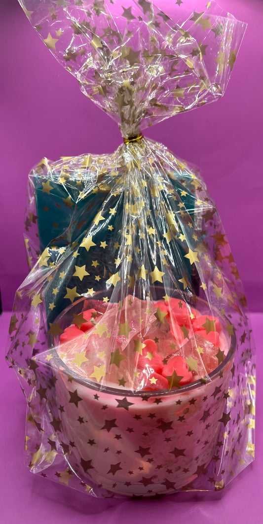 Candle w/ journal, juicy watermelon** ALCOHOL FREE ** PHTHALATE FREE ** 100% CONCENTRATED soy wax