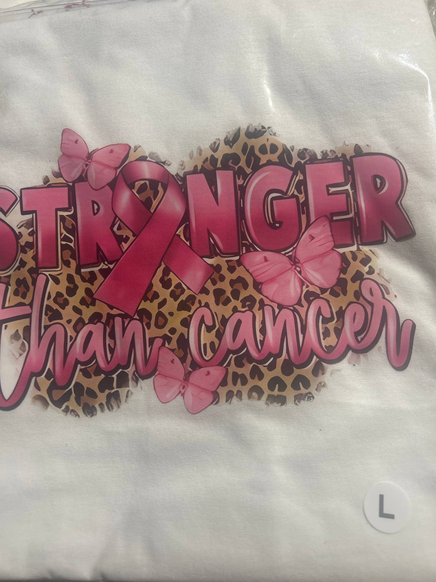 Breast cancer T-shirt, stronger than cancer