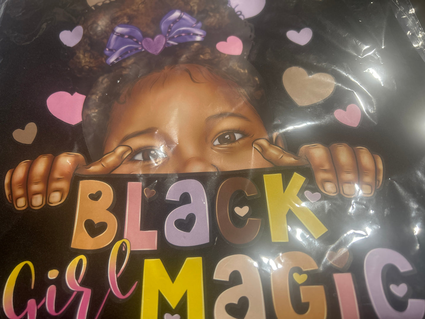 Children T-shirt, black girl, magic