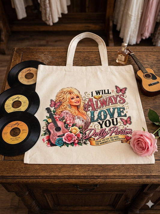 Dolly Pardon Canvas tote bag
