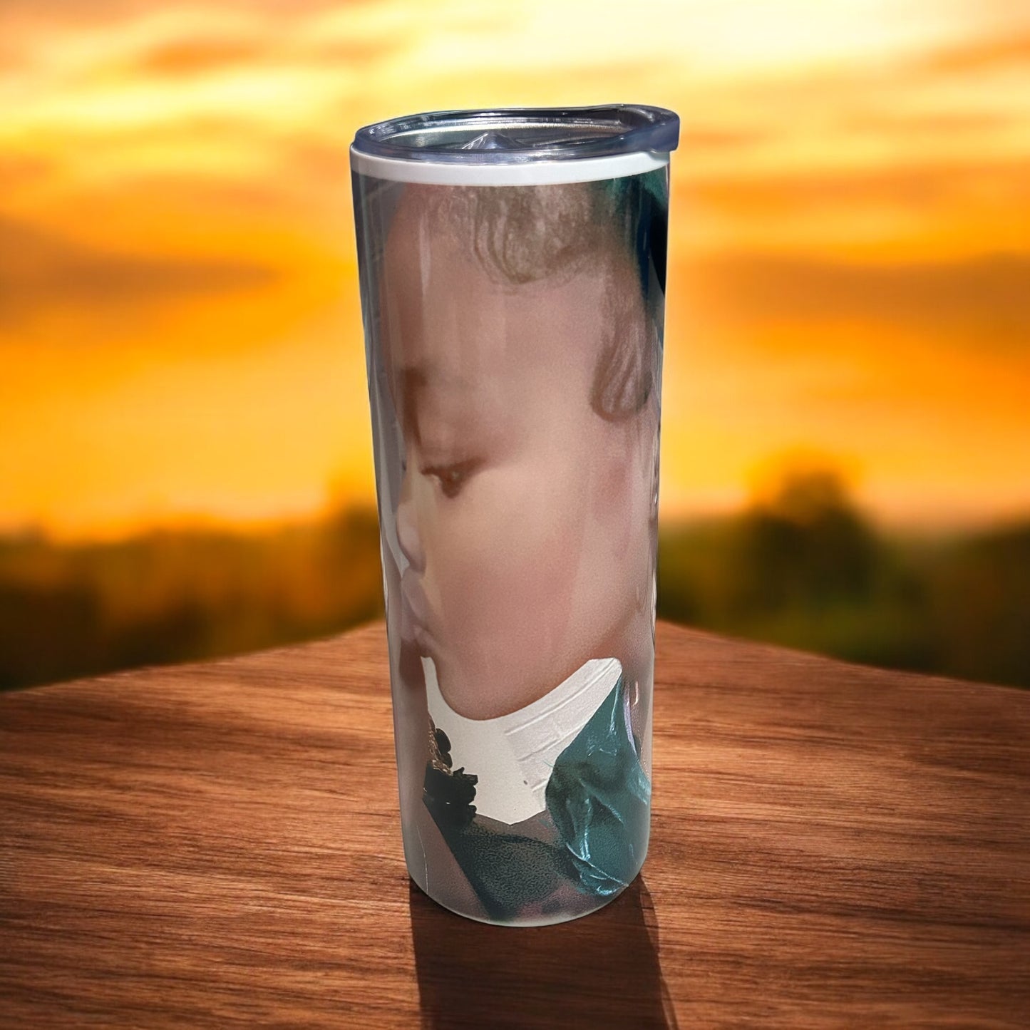 20 oz skinny mug customized.