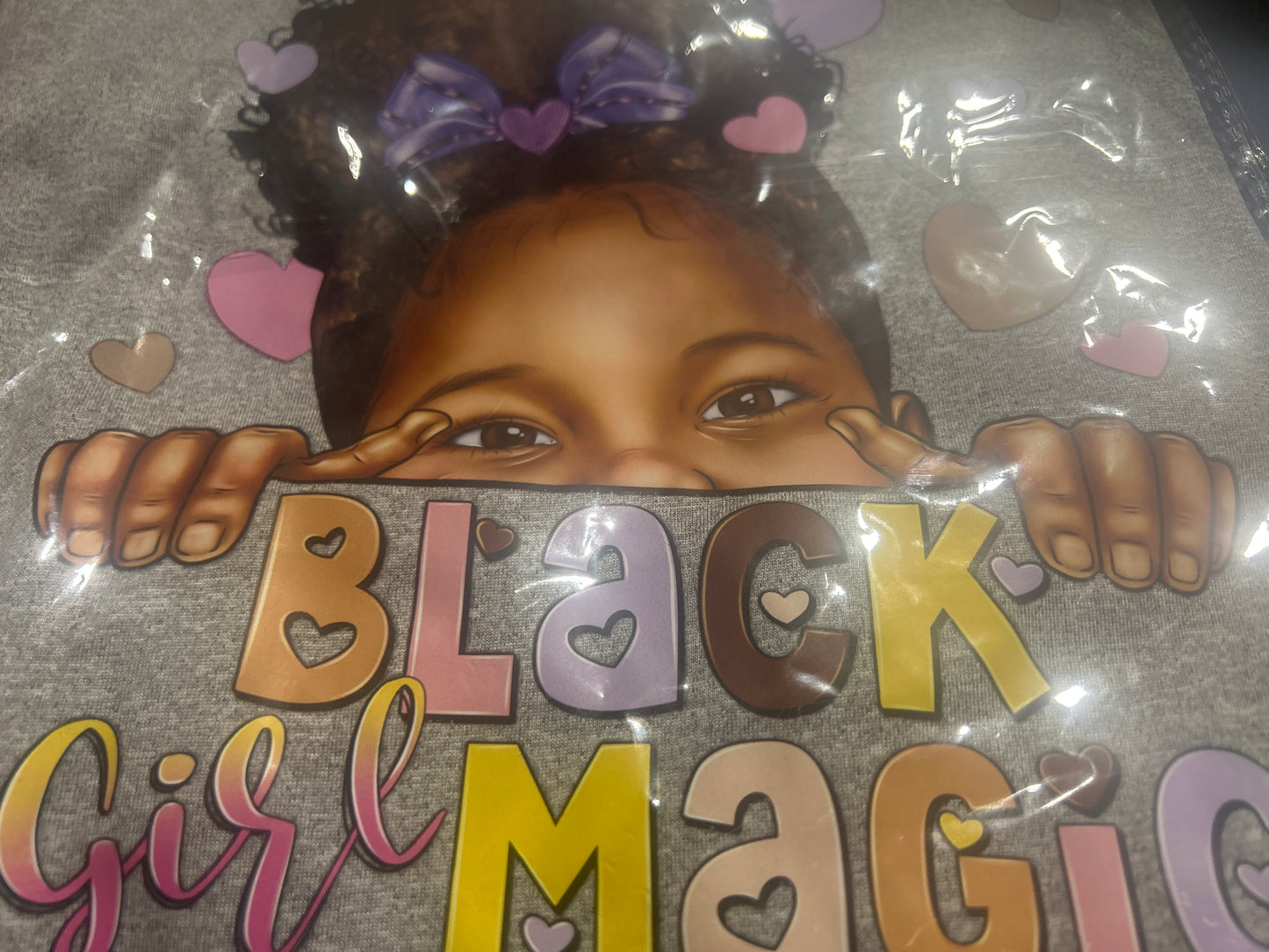 Children T-shirt, black girl, magic