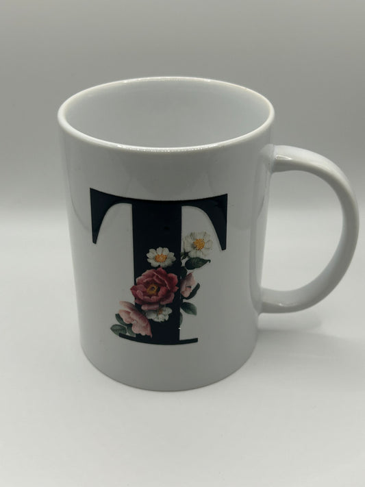 Alphabet coffee mug, T