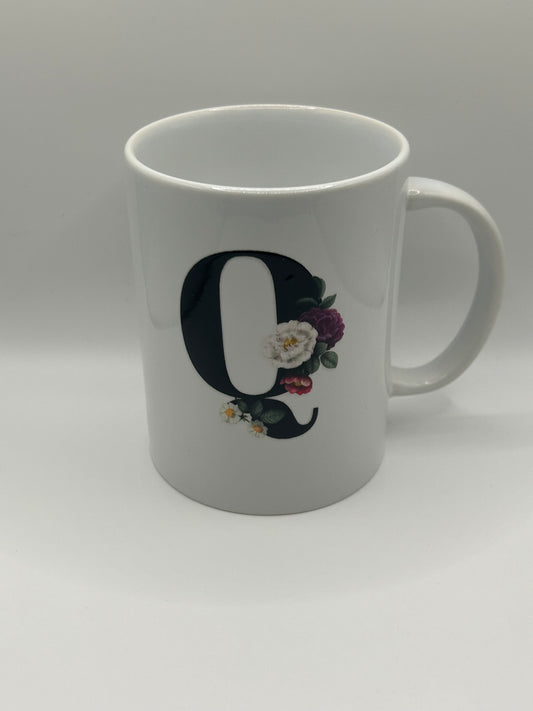 Alphabet coffee mug, Q