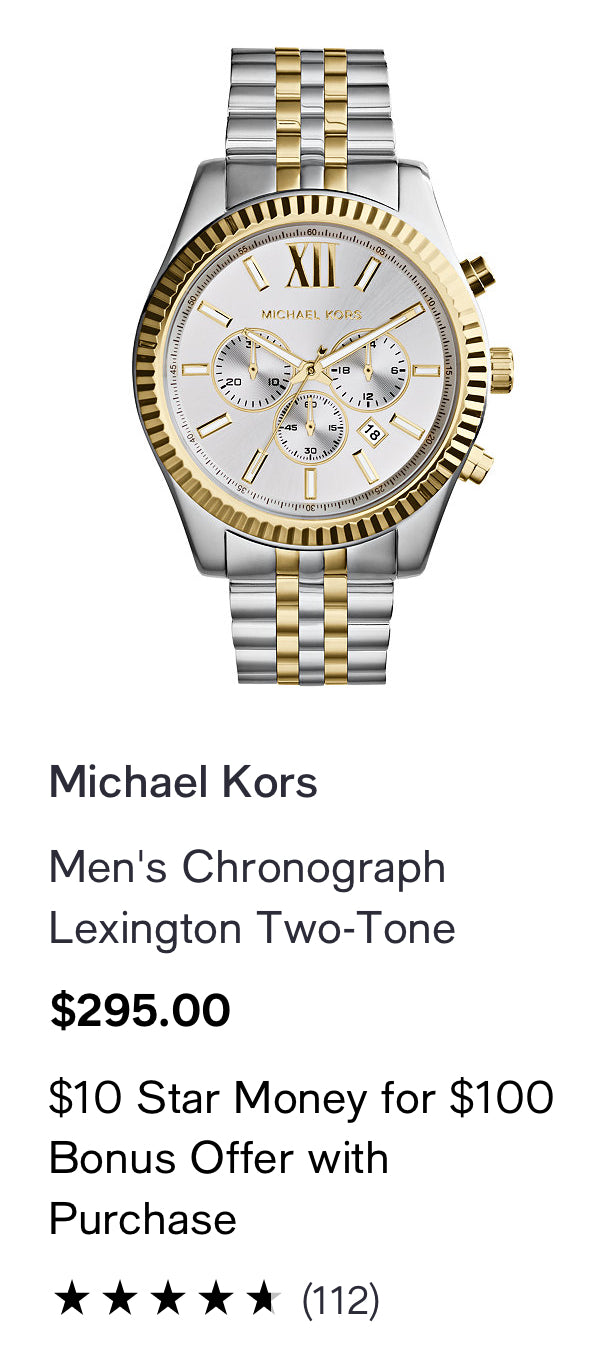 Michael Kors Silver/Gold Wtch